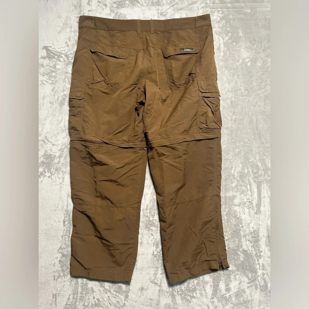 Cabelas Tear Away Pants Mens 42x30 Cargo Brown Pockets Outdoor